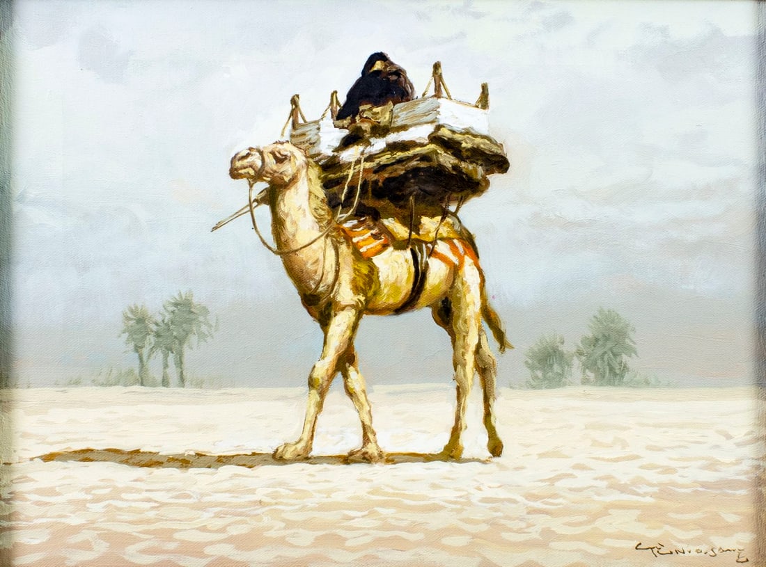 Vintage 20C oil painting signed (1 of 12)