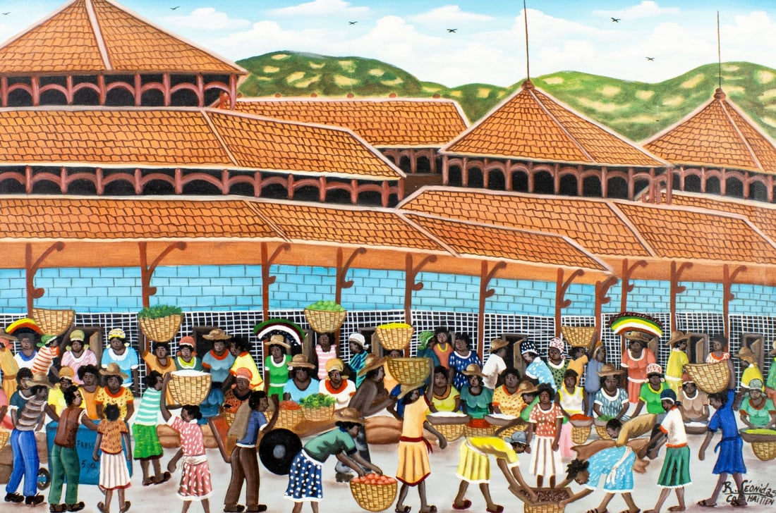 Rony Leonidas (Haiti,1946-2012) oil painting - 5