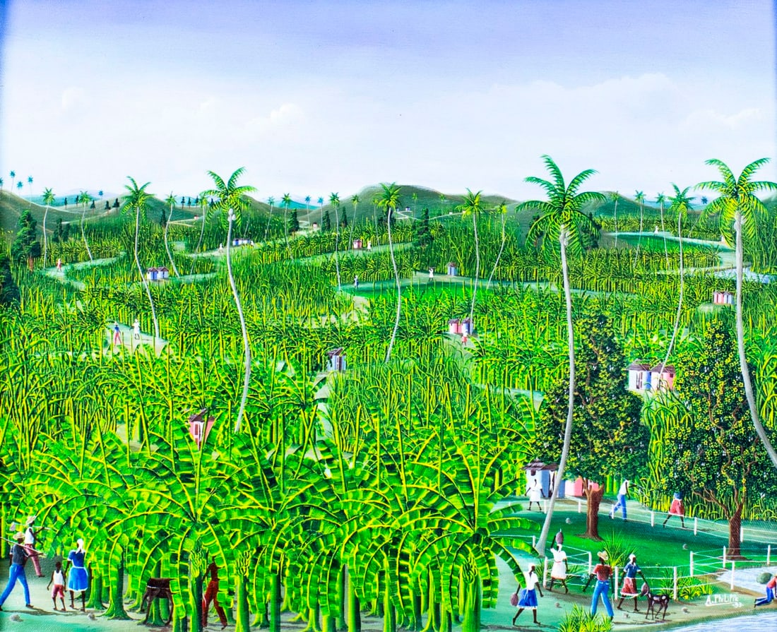 A Philippe (Haiti,20C) oil painting (1 of 12)