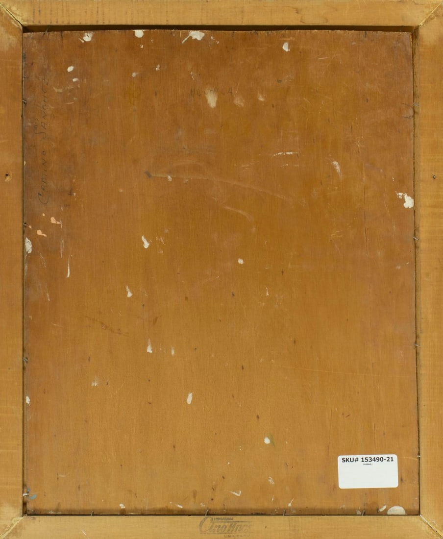 Julio Camino Sanchez (Peru,1914-2007) cubist oil painting - 10