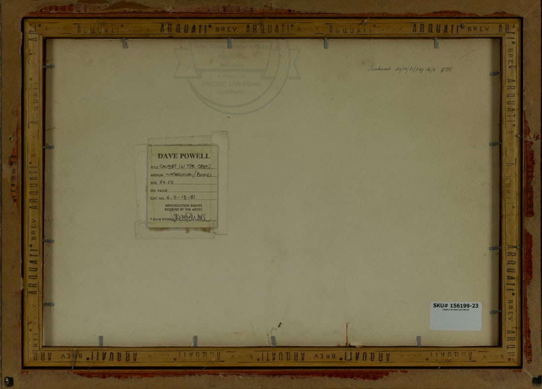 David Powell (MT,b 1954) watercolor painting - 9