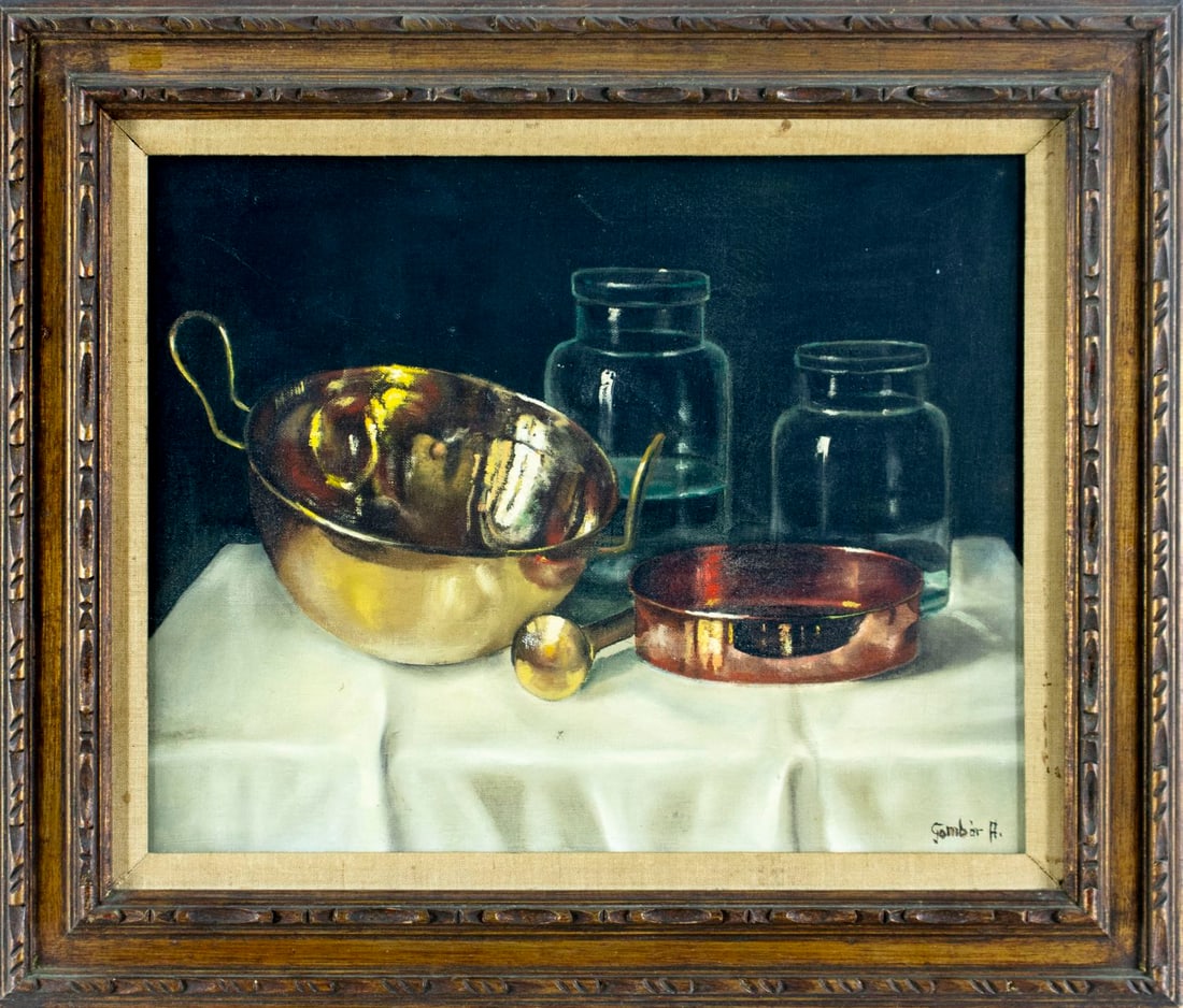 Andras Gombar (France,Hungary,1946-?) oil painting - 3