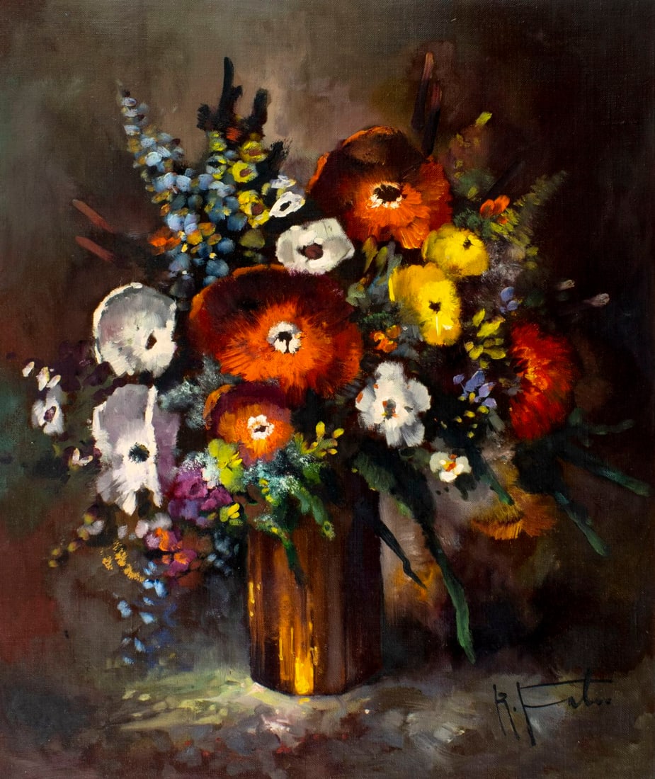 R Faber (Europe,20C) oil painting (1 of 13)