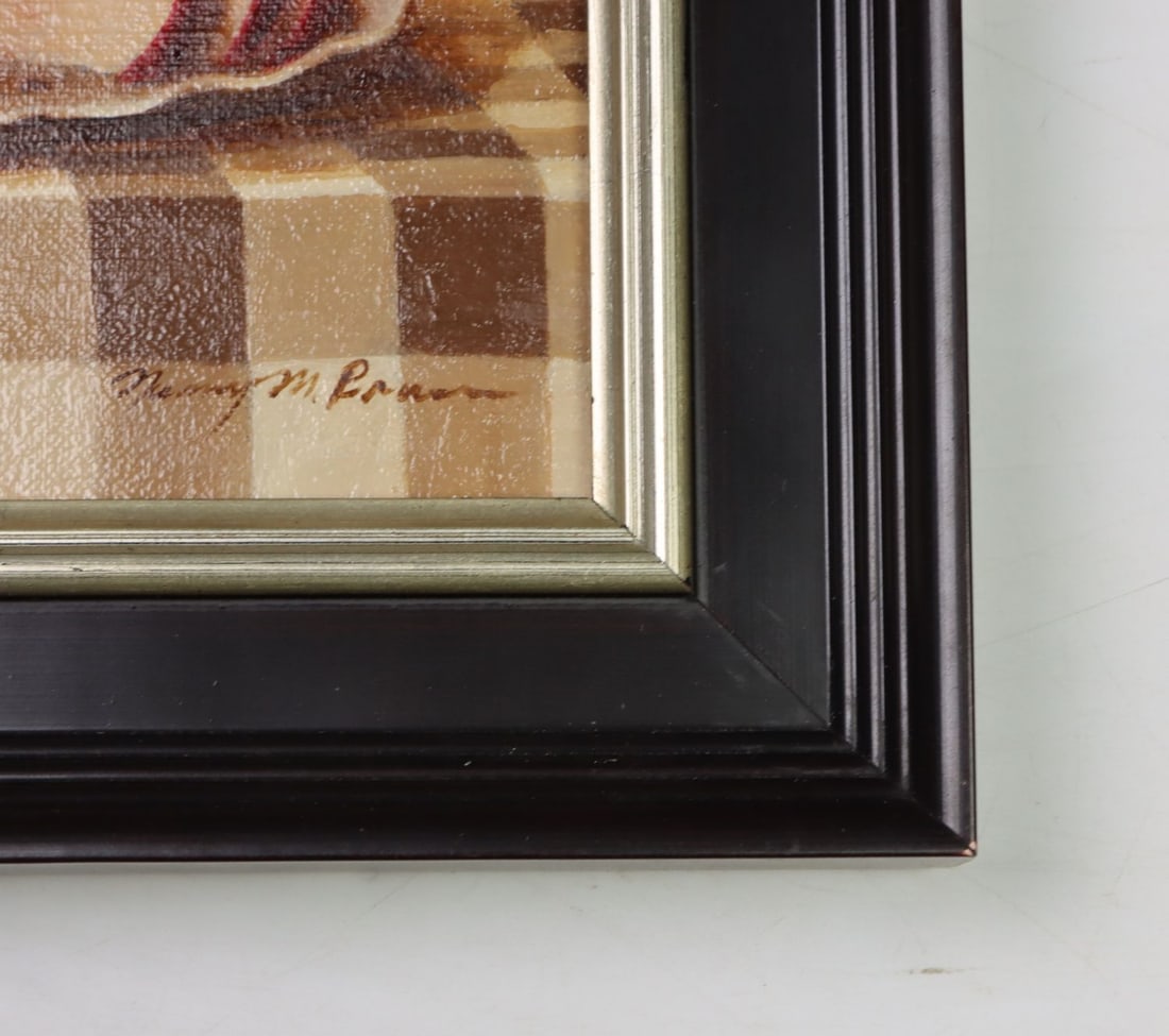 Vintage 20C American oil painting signed - 10