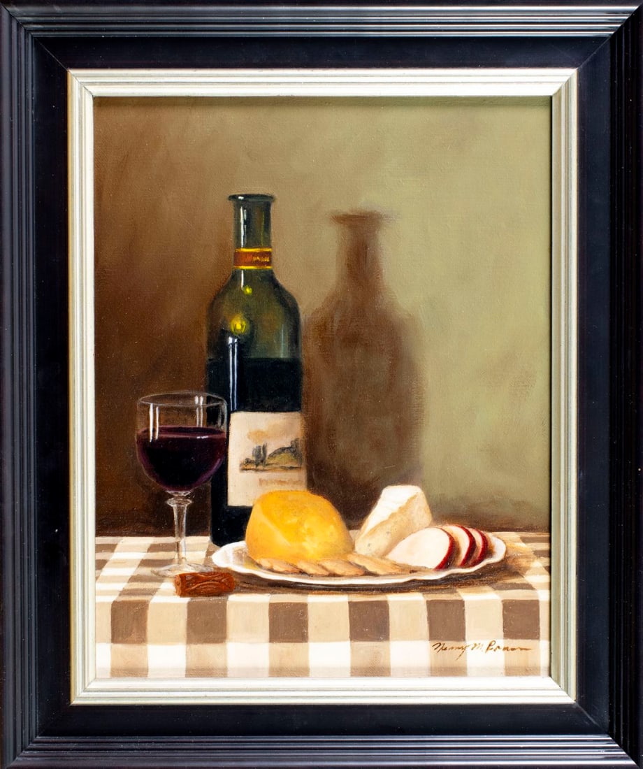 Vintage 20C American oil painting signed - 3