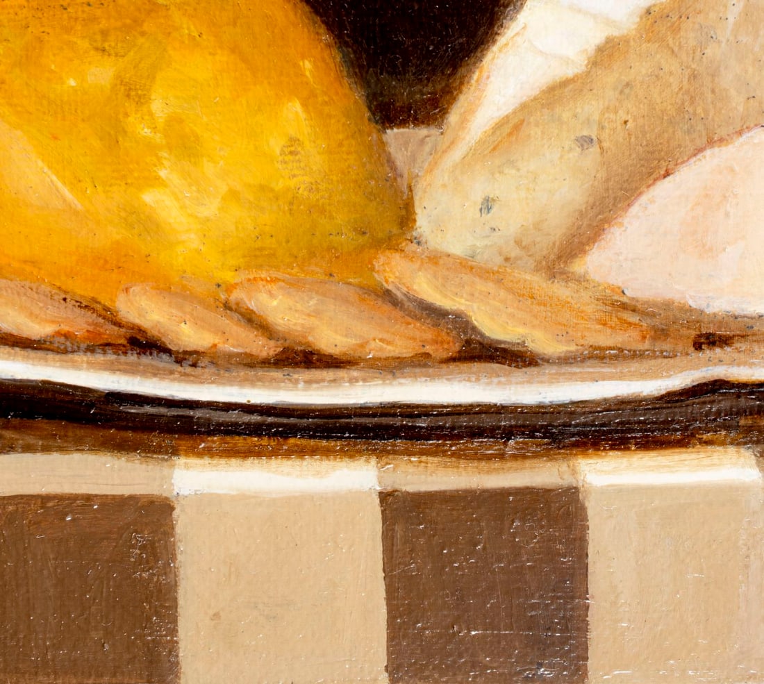 Vintage 20C American oil painting signed - 8