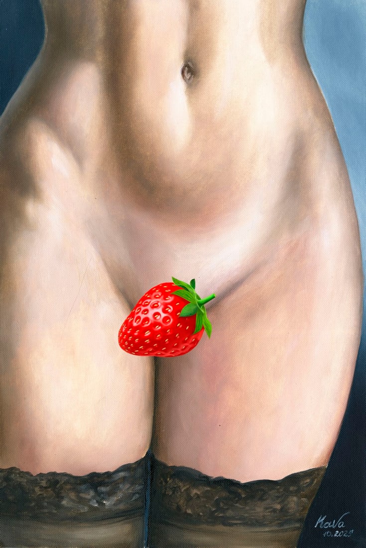 Valeria Kaydan (Ukraine,20/21C) oil painting: ARTIST: Valeria Kaydan (Ukrainian, 20/21 centuries) TITLE: Nude MEDIUM: oil on heavy paper CONDITION: Oe faint scratch. No visible inpaint under UV light. ART SI