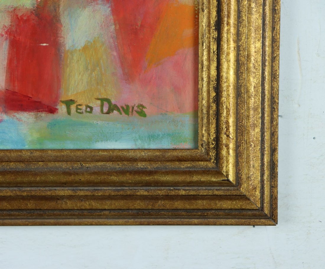 Ted Davis (NY,ME,1908-1995) casein painting - 10