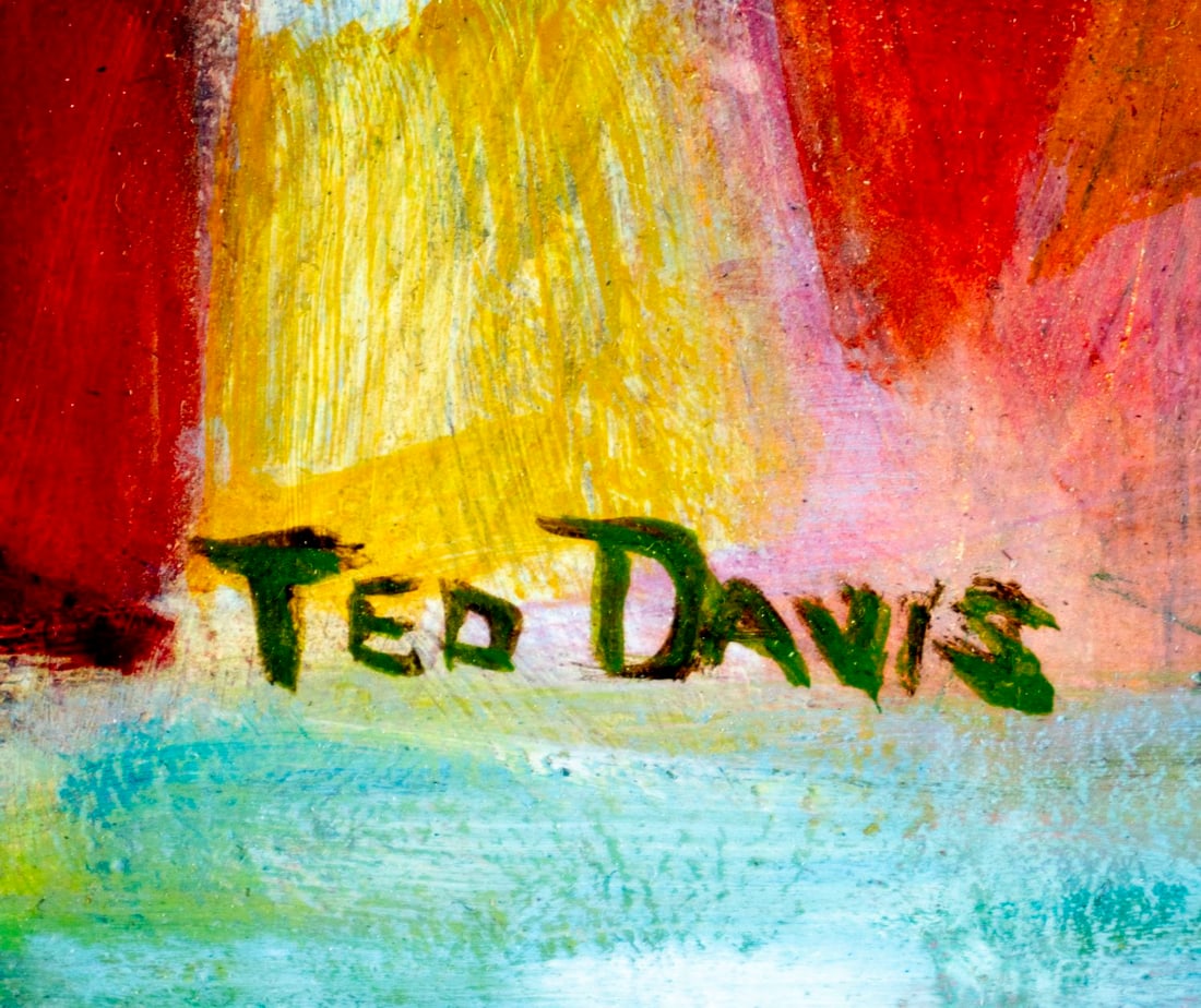 Ted Davis (NY,ME,1908-1995) casein painting - 4