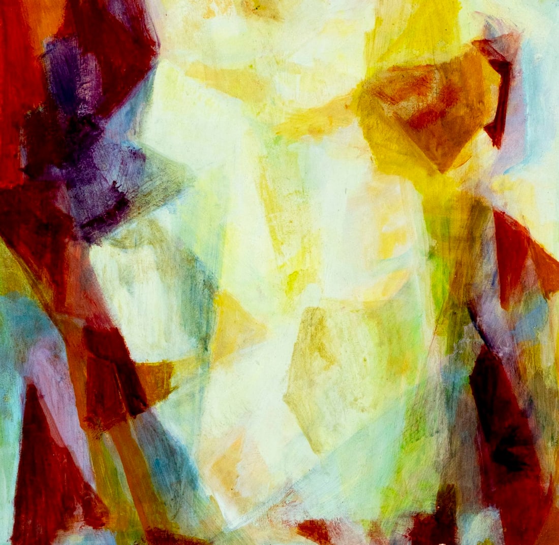 Ted Davis (NY,ME,1908-1995) casein painting - 7