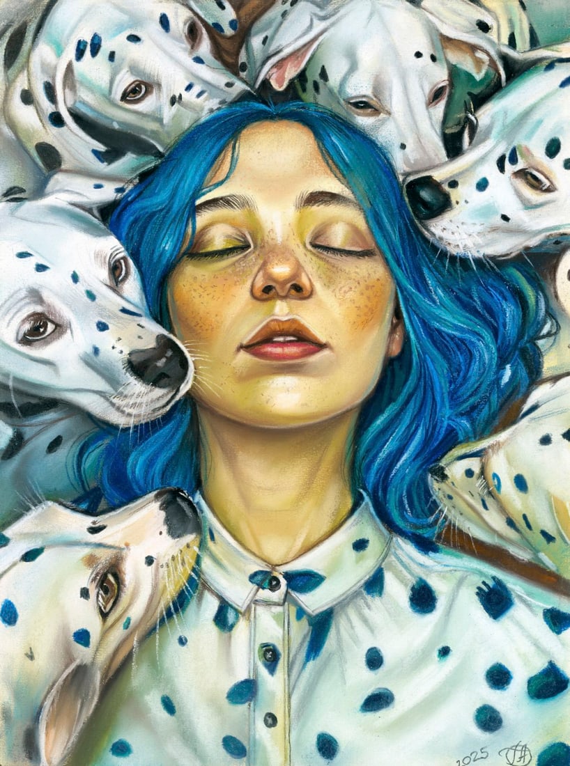 Genadiy Achkasov (Ukraine,b 1965) pastel painting (1 of 12)