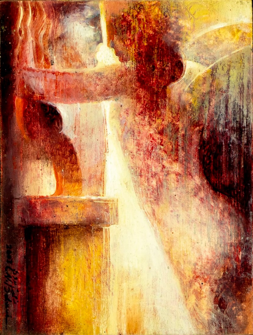 Nimat Badawi (Syria,b 1963) oil painting (1 of 13)