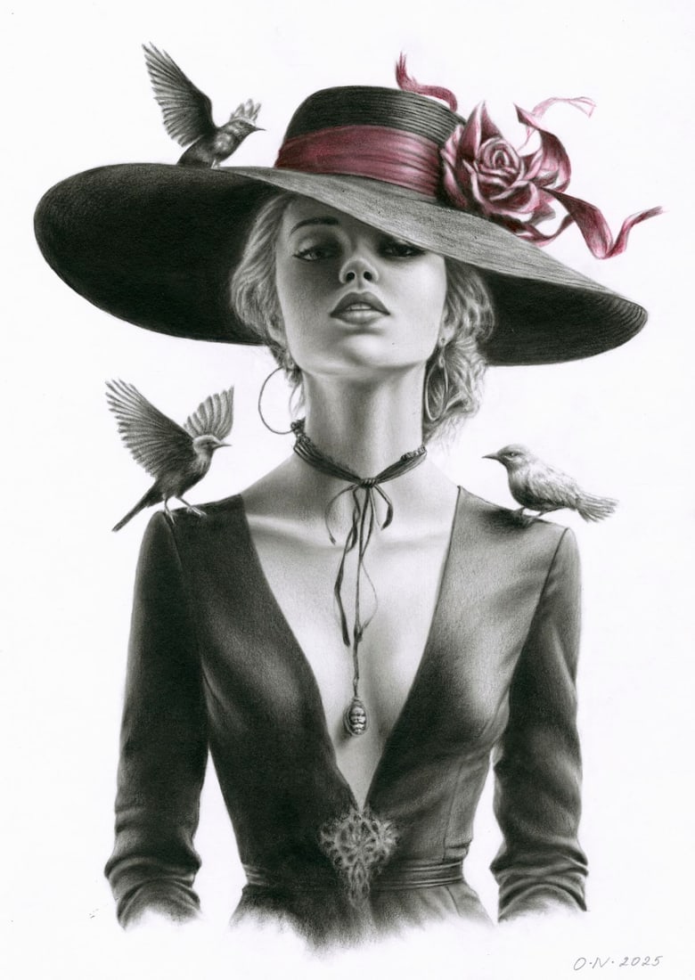 Olga Novostavskaya (Ukraine,b 1967) dry brush oil painting (1 of 13)