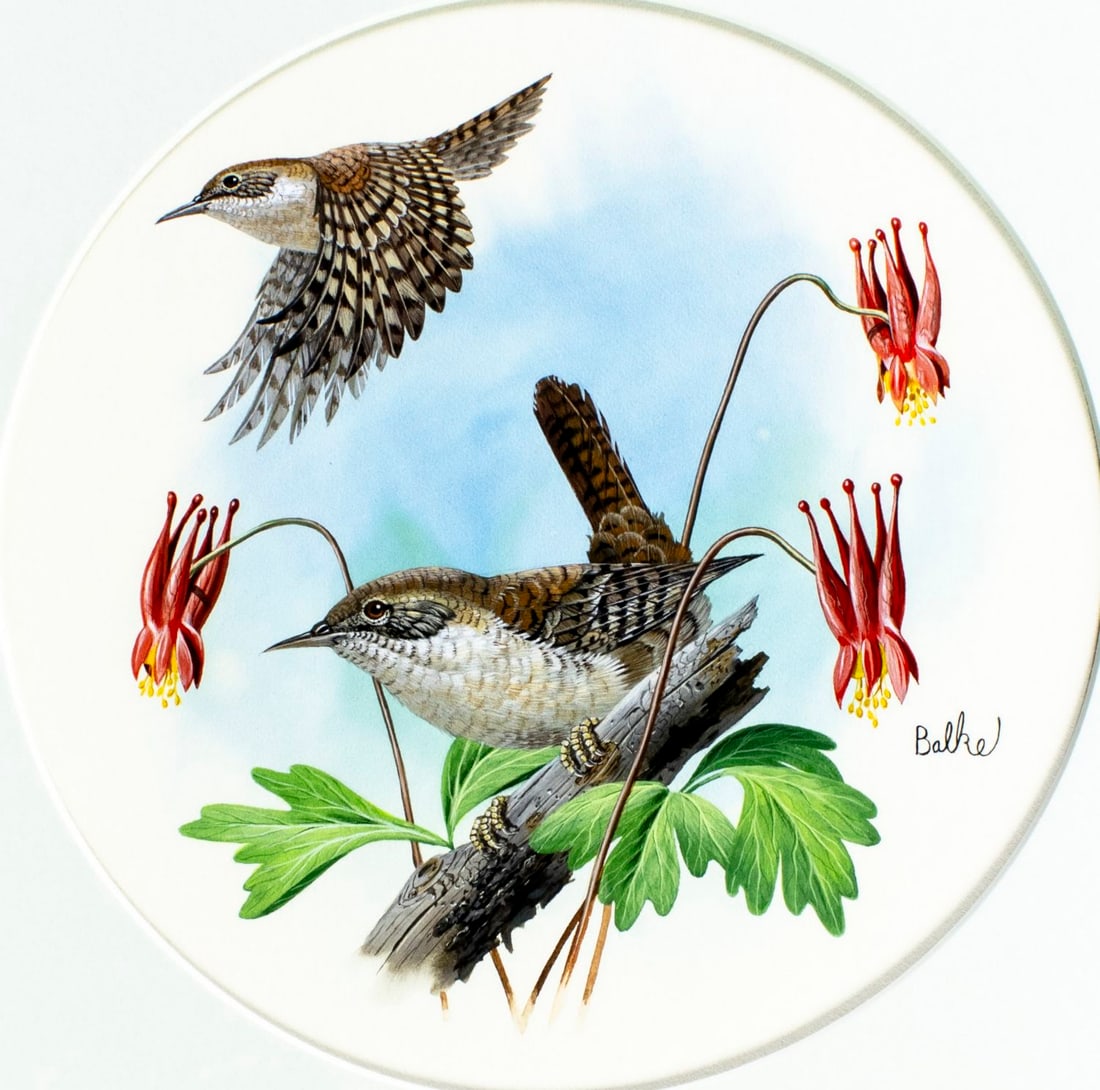 Don Balke (NC,1933-?) gouache painting (1 of 14)