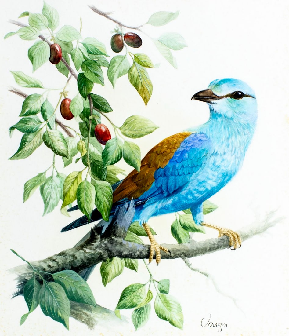 Pal Varga (Hungary,1937-?) watercolor painting (1 of 14)