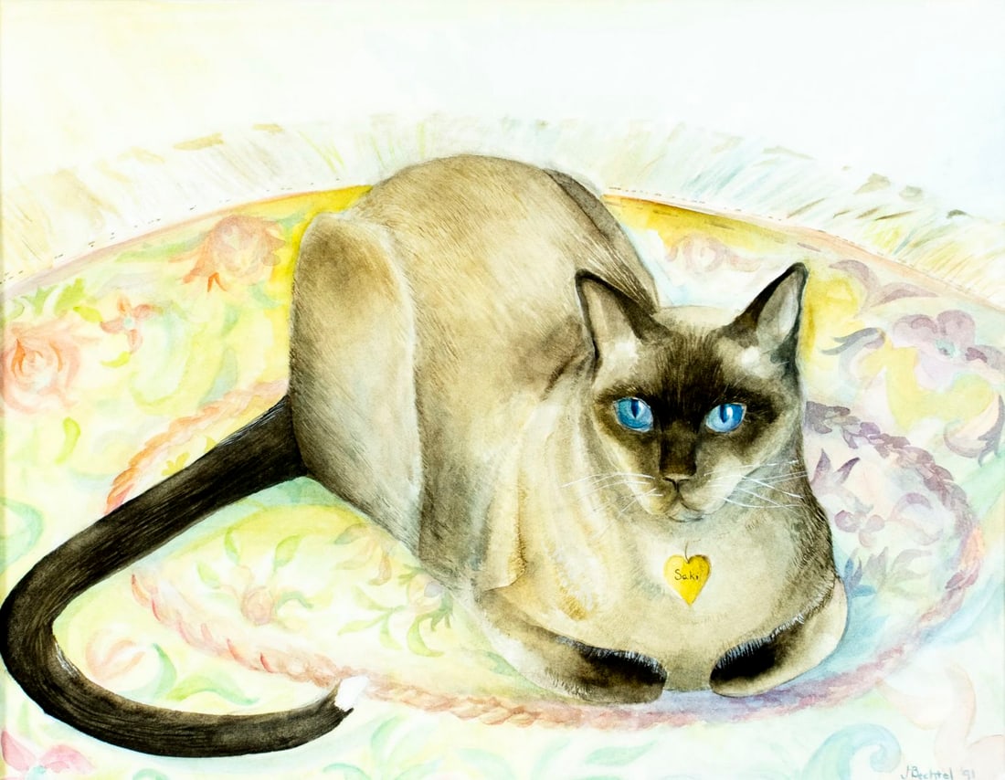 Joan Bechtel (PA,20C) watercolor painting (1 of 13)