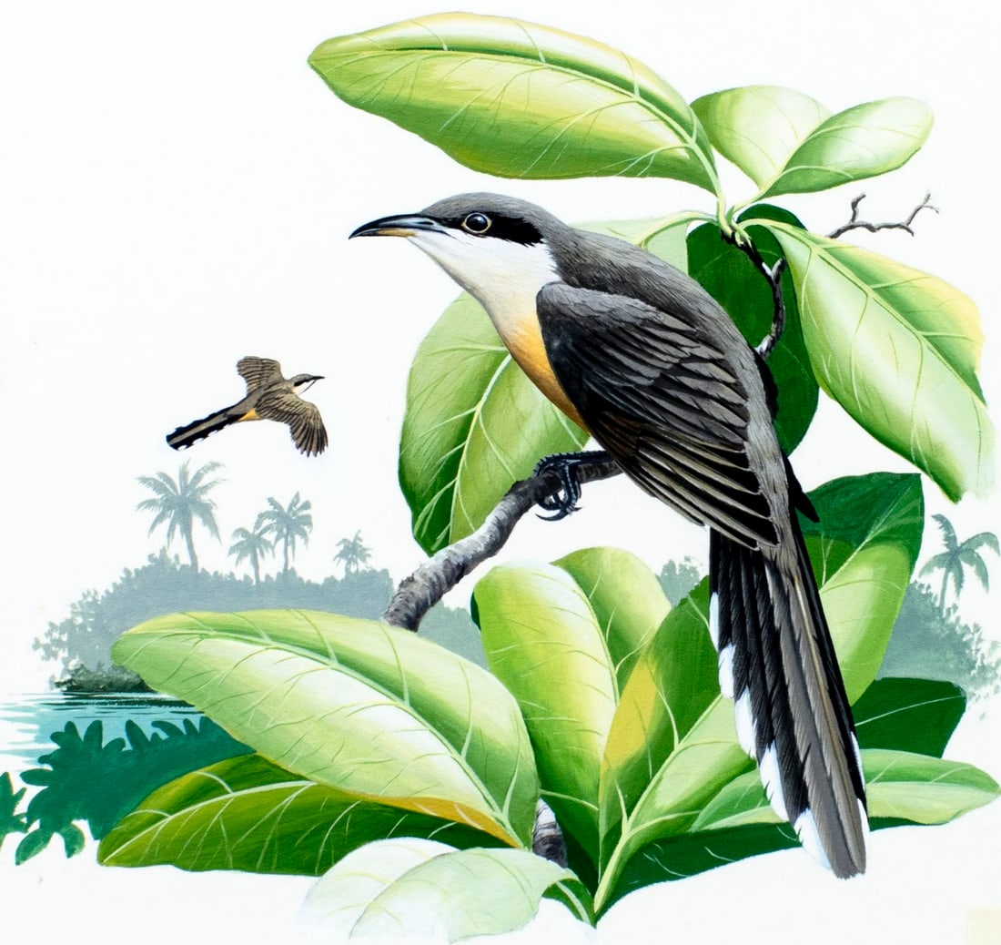 Anthony J Rudisill (US,1934-?) gouache painting (1 of 13)