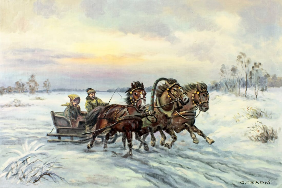 Georges Csapo (Hungary,1910-?) oil painting (1 of 13)