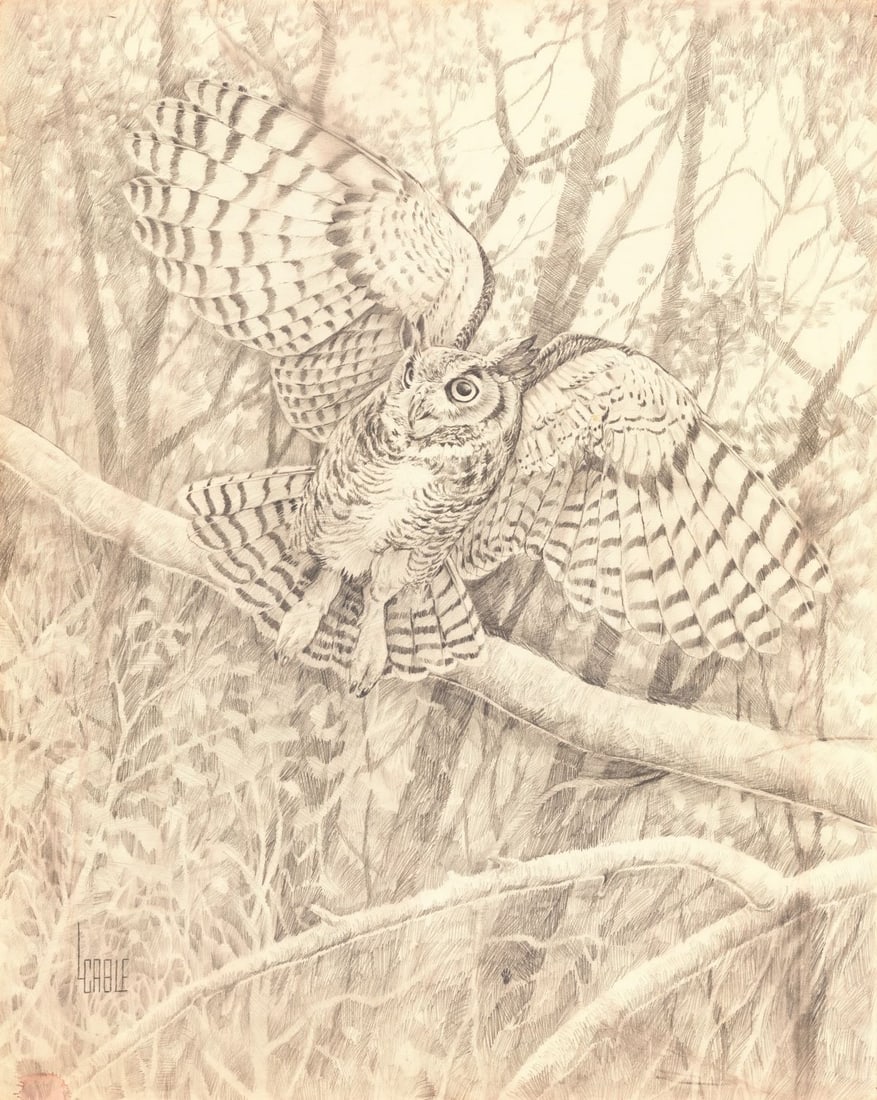 Lee Cable (CO,1943-?) graphite painting (1 of 10)