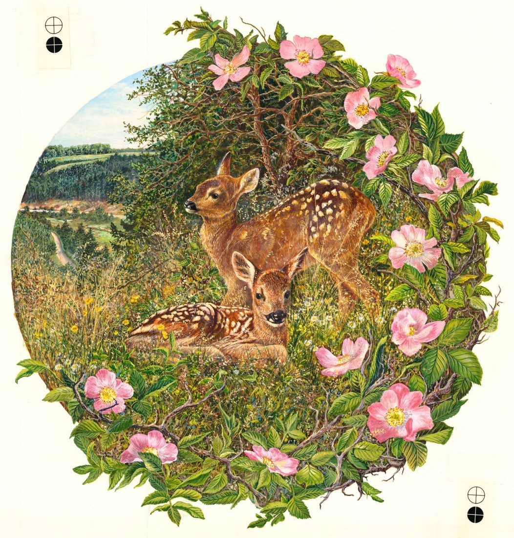 Conrad Franz (German,b 1950) gouache painting (1 of 10)