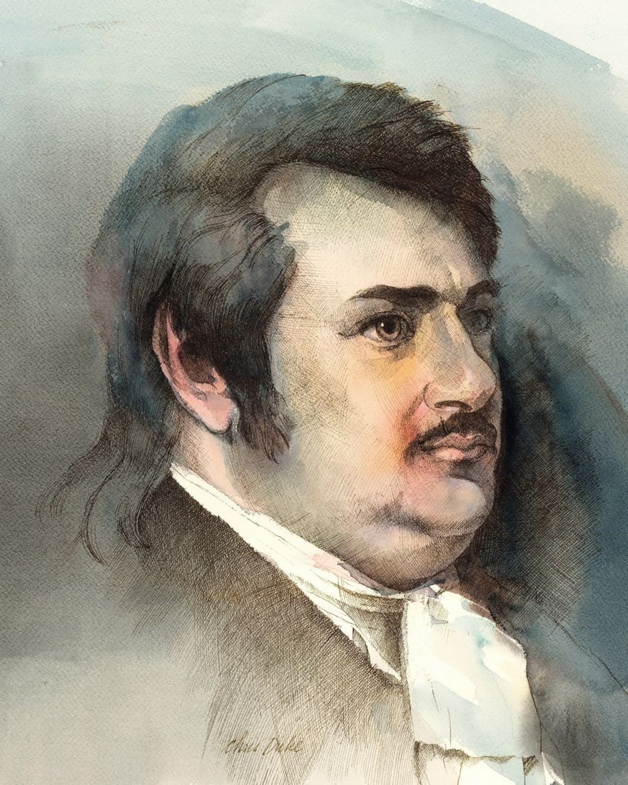 Chris Duke (NY,VA,20/21C) watercolor painting (1 of 13)