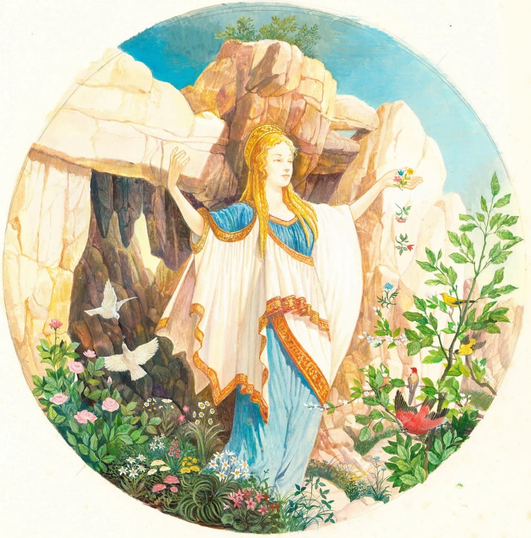 Gianni Benvenuti (Italy,US,1926-2005) gouache painting (1 of 12)