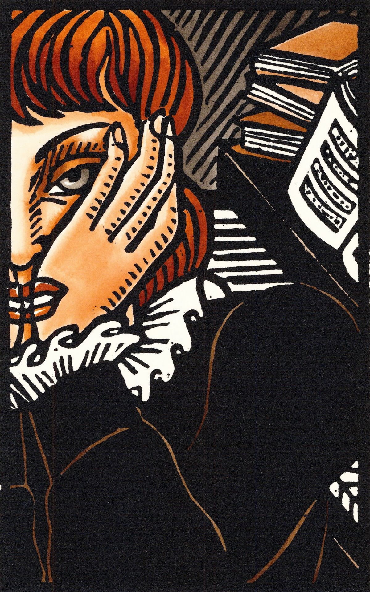 Anne Bascove (NY,b 1946) watercolor painting (1 of 13)