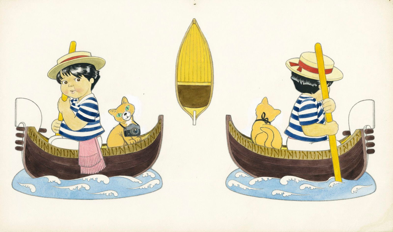 Carol Lawson (UK,20/21C) gouache painting (1 of 12)