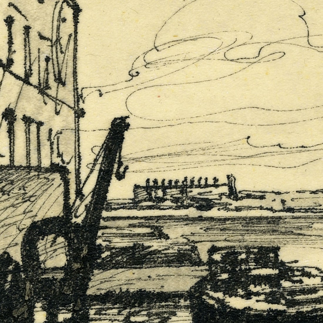 Allan Mardon (NY,AZ,Canada,1931-2020) ink painting - 4