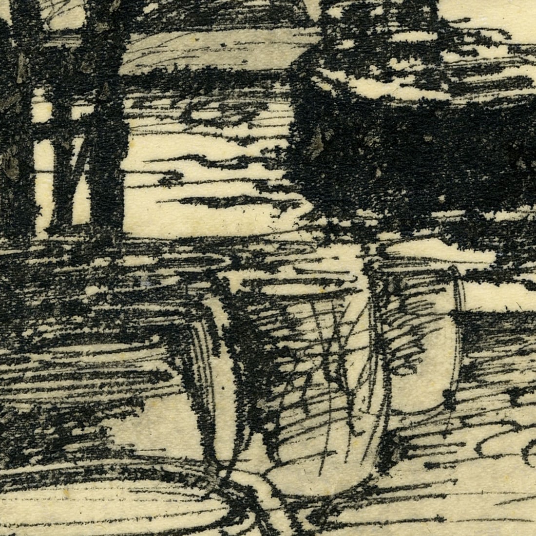 Allan Mardon (NY,AZ,Canada,1931-2020) ink painting - 5