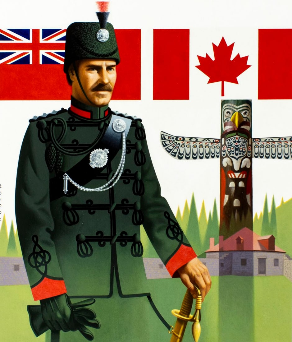 Howard Koslow (NJ,NY,1924-2016) oil painting: ARTIST: Howard Bertram Koslow (New Jersey, New York, 1924 - 2016) TITLE: Winnipeg Rifles (titled on verso) YEAR: 1983 MEDIUM: oil on board CONDITION: V