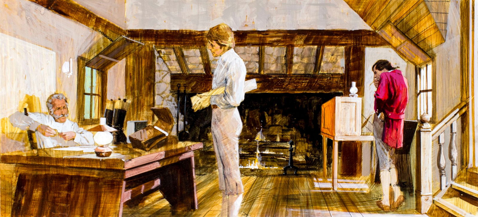 John Solie (AZ,OR,b 1937) gouache painting (1 of 12)