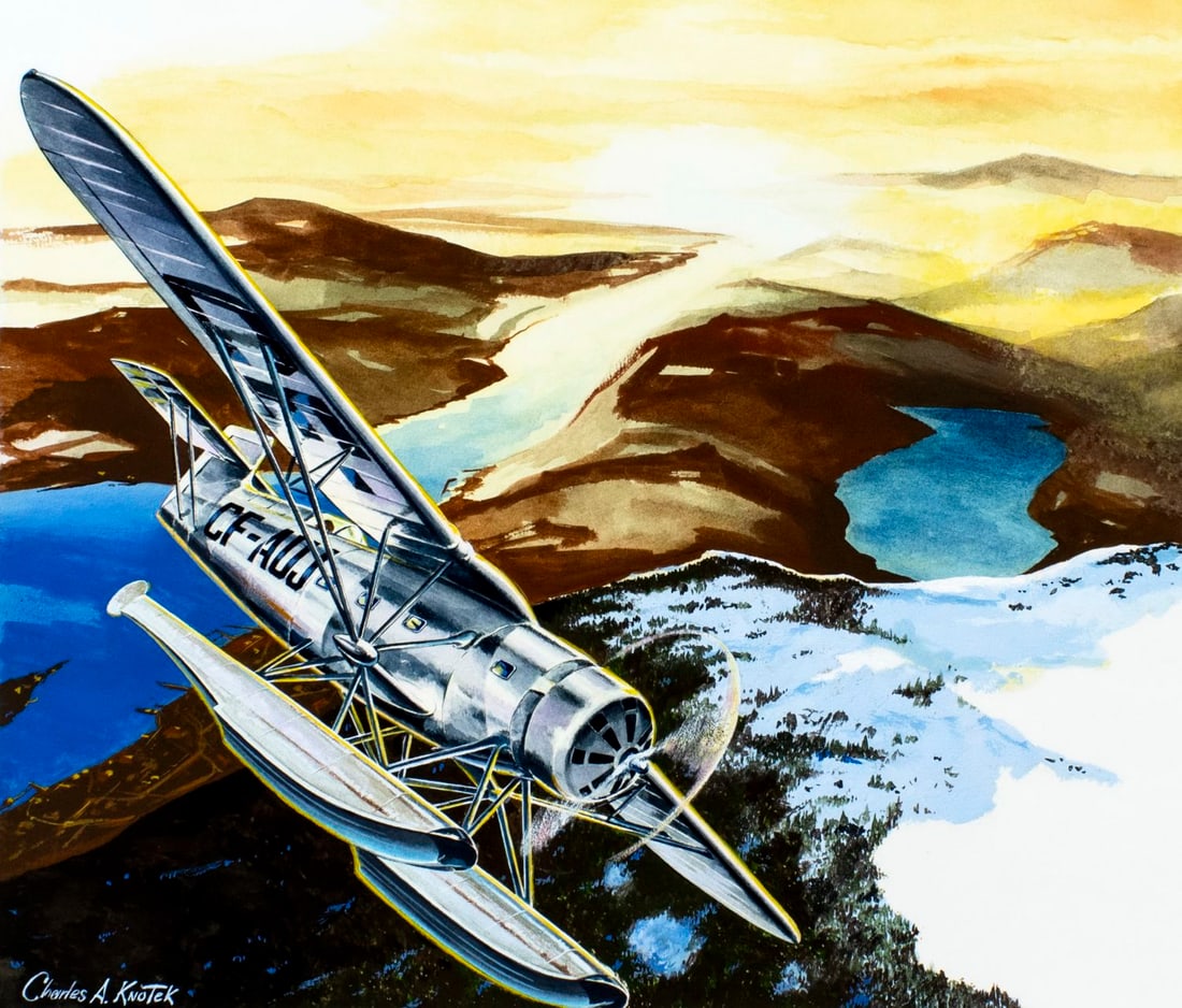 Charles Knotek (US,1933-2008) gouache painting (1 of 13)