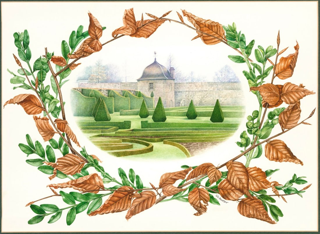 Liz Butler (UK,b 1948) watercolor painting (1 of 12)