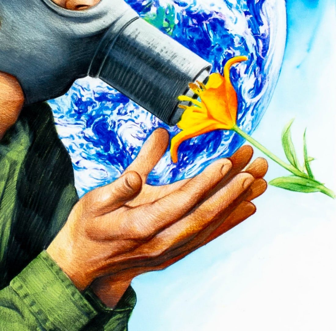 Paul Calle (CT,NY,1928-2010) colored pencil painting - 5