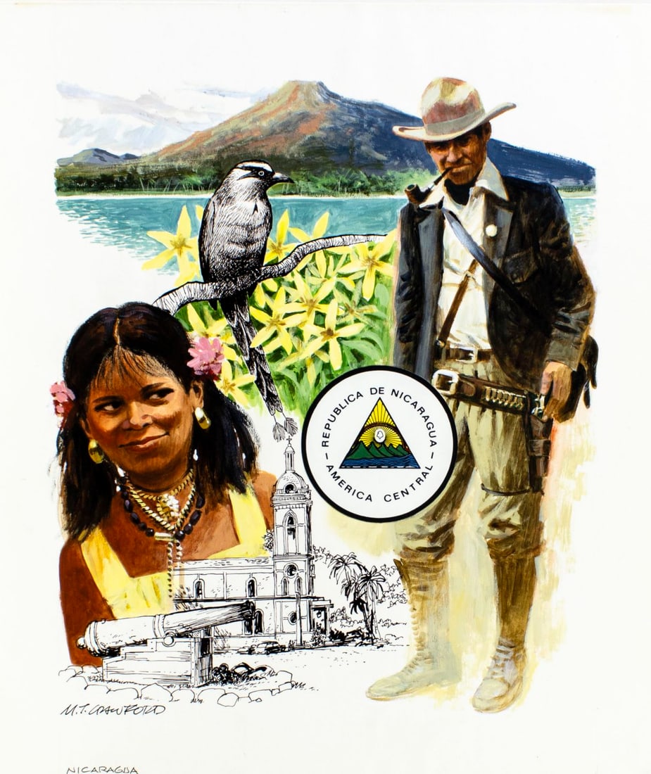 Mel Crawford (CT,Canada,1925-2015) mixed media painting - 3