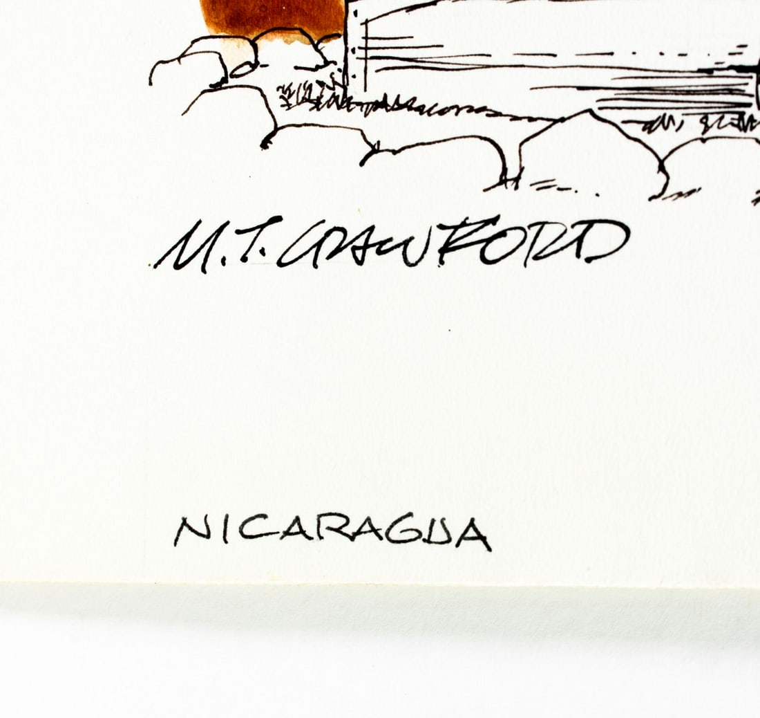 Mel Crawford (CT,Canada,1925-2015) mixed media painting - 4