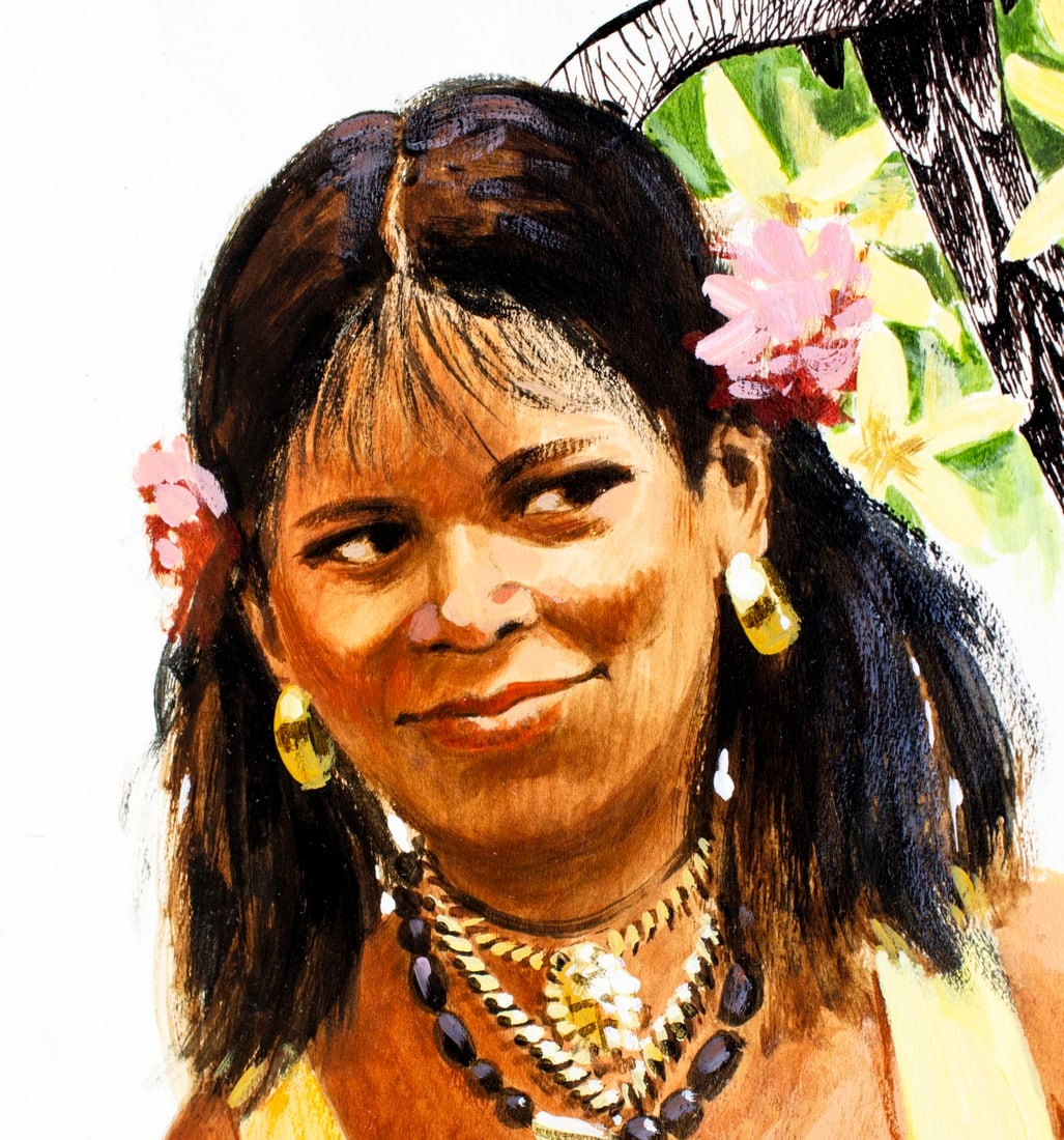 Mel Crawford (CT,Canada,1925-2015) mixed media painting - 8