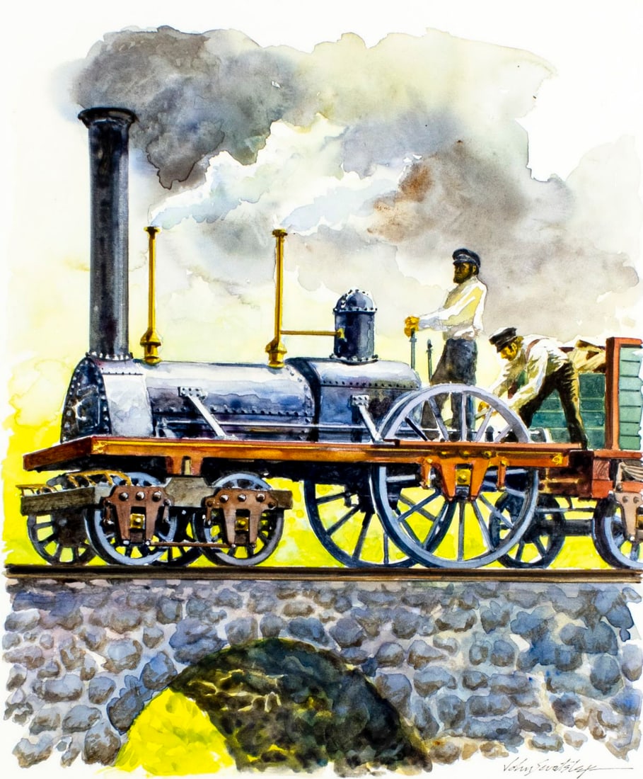 John Swatsley (CA,1937-?) watercolor painting (1 of 14)