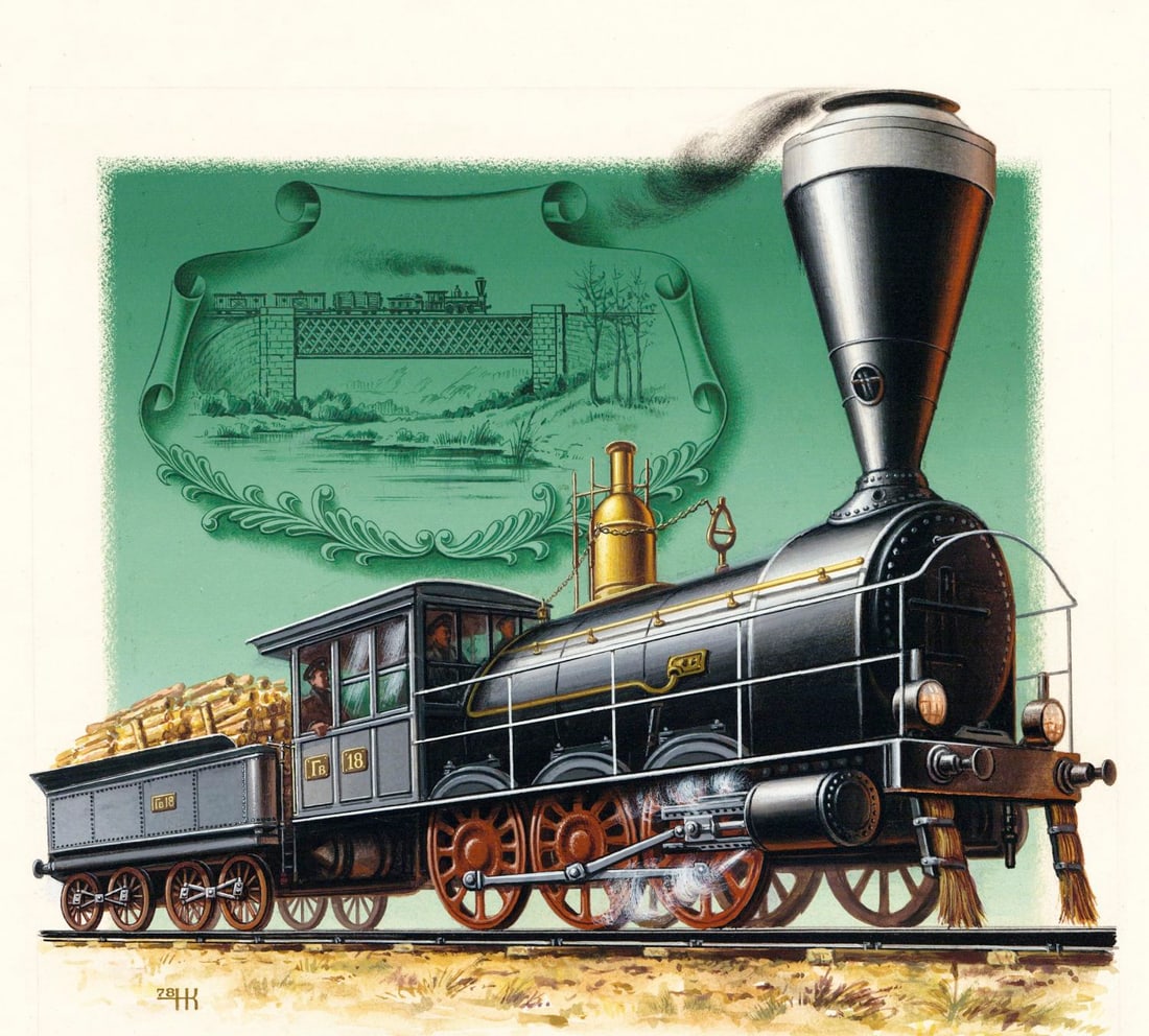 N Kolesnikov (Russia,20C) gouache painting (1 of 13)