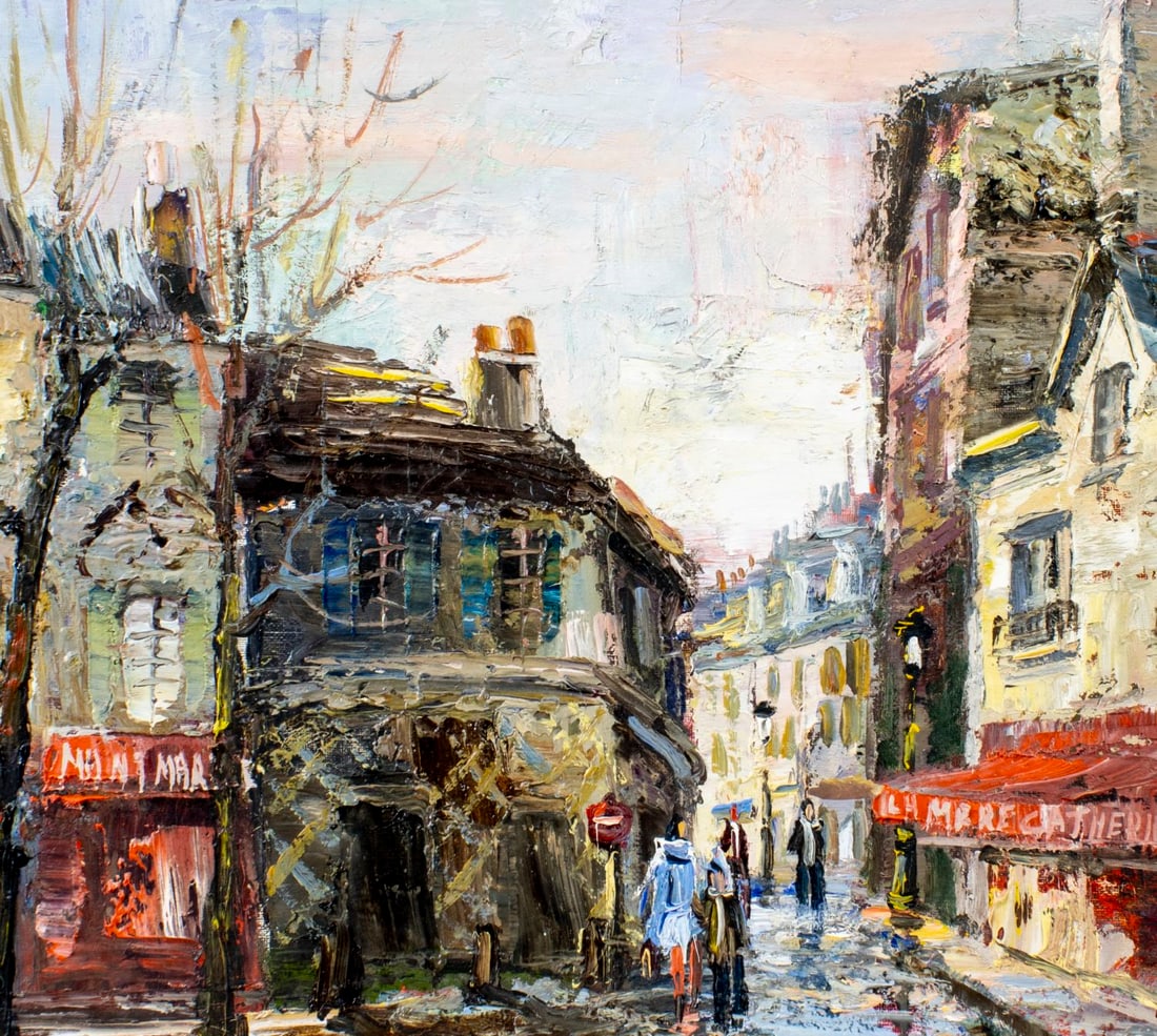 Antique early 20C French oil painting signed - 5