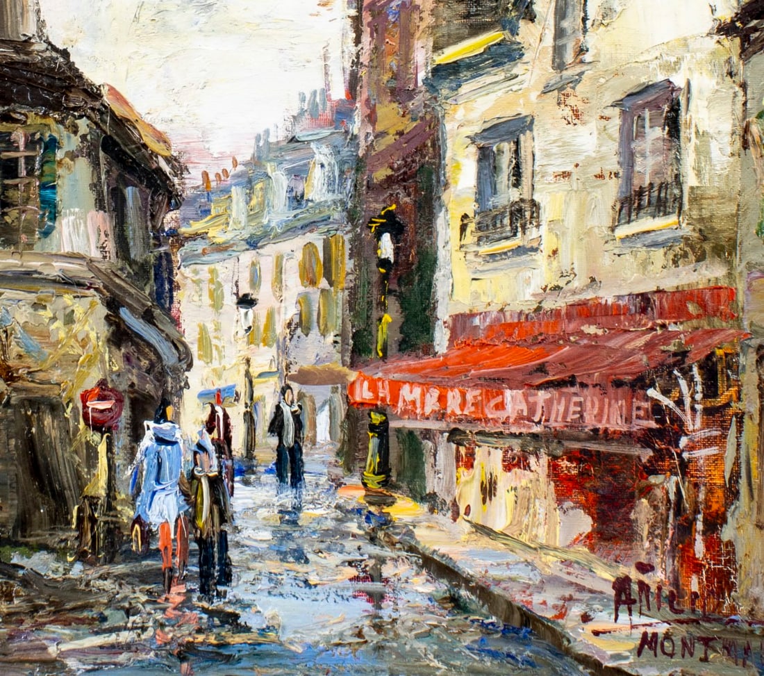 Antique early 20C French oil painting signed - 7