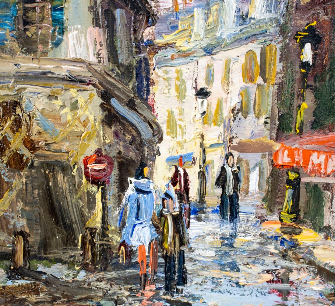 Antique early 20C French oil painting signed - 8