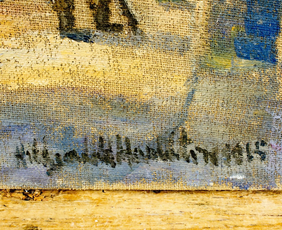 Hildegarde Hamilton (FL,VA,1898-1970) oil painting - 4