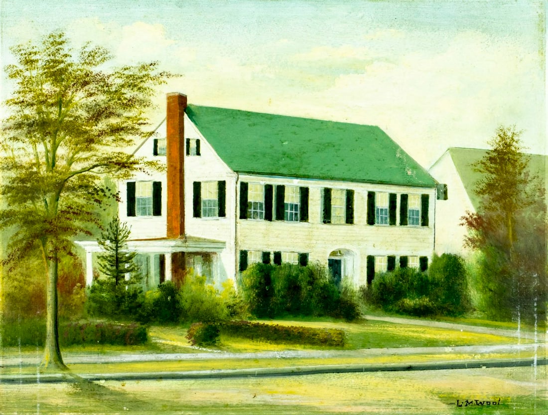 L M Wool (US,mid 20C) oil painting (1 of 13)