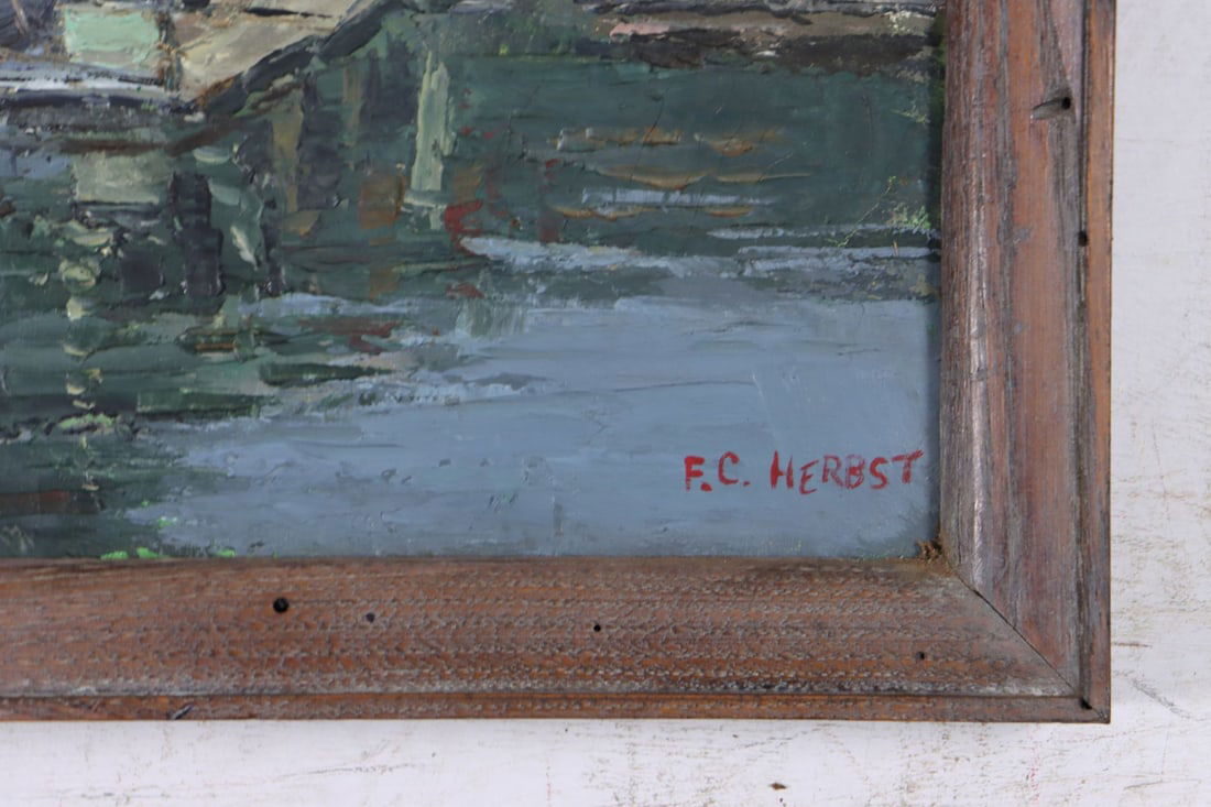 Frank Herbst (PA,IL,Egypt,1912-1970) oil painting - 10