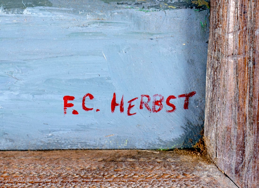 Frank Herbst (PA,IL,Egypt,1912-1970) oil painting - 4