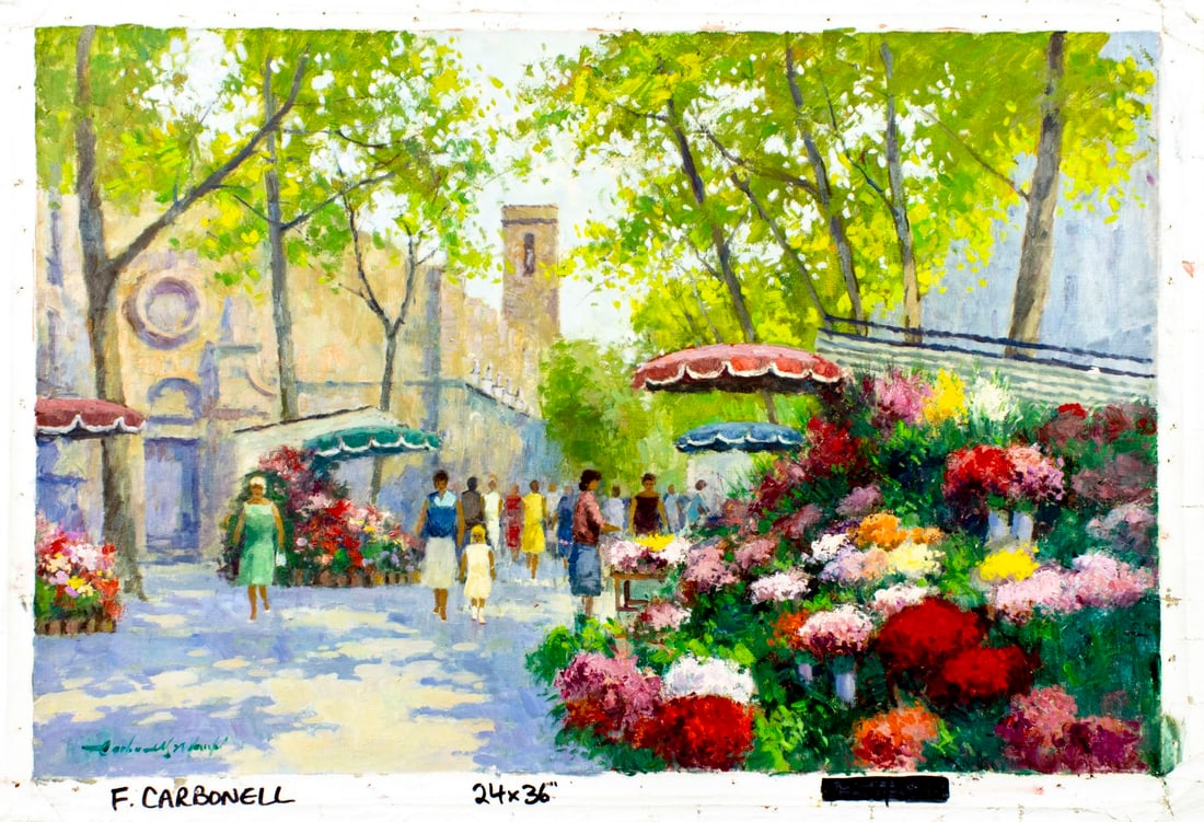 Francisco Carbonell (Spain,1915-?) oil painting - 3