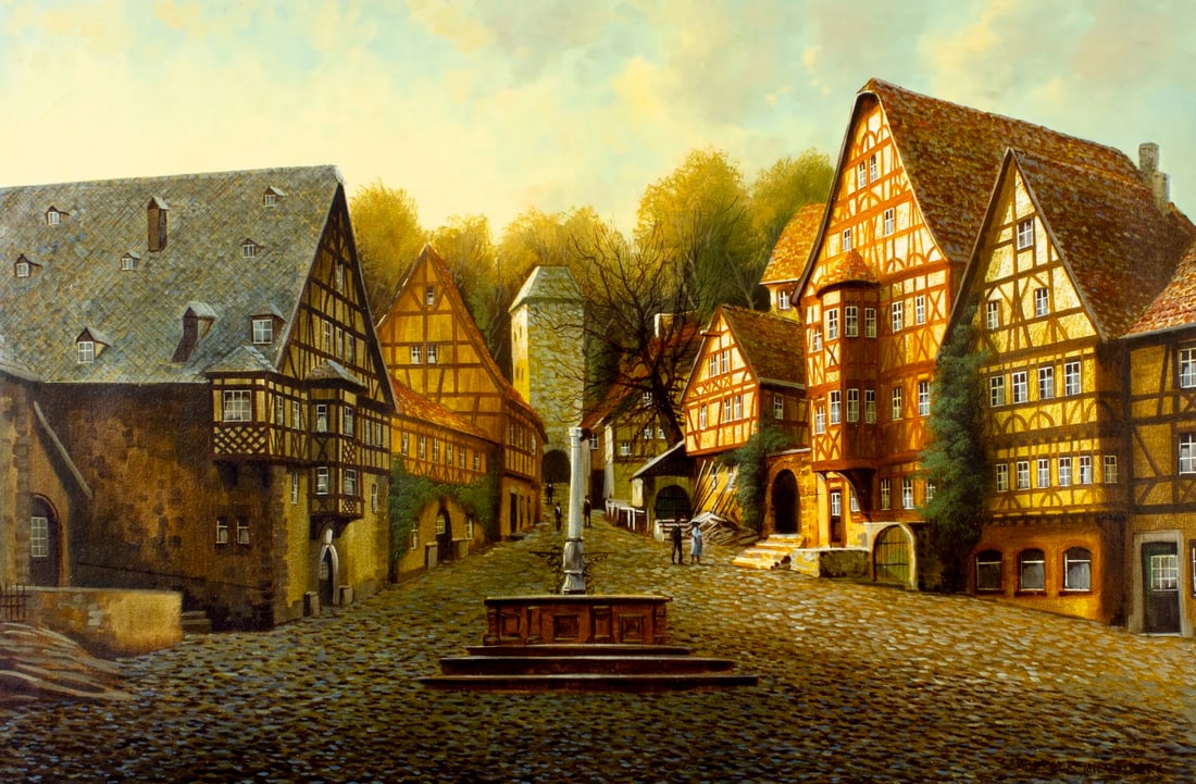 Peter Samberger (Austria,Germany,1929-?) oil painting (1 of 13)