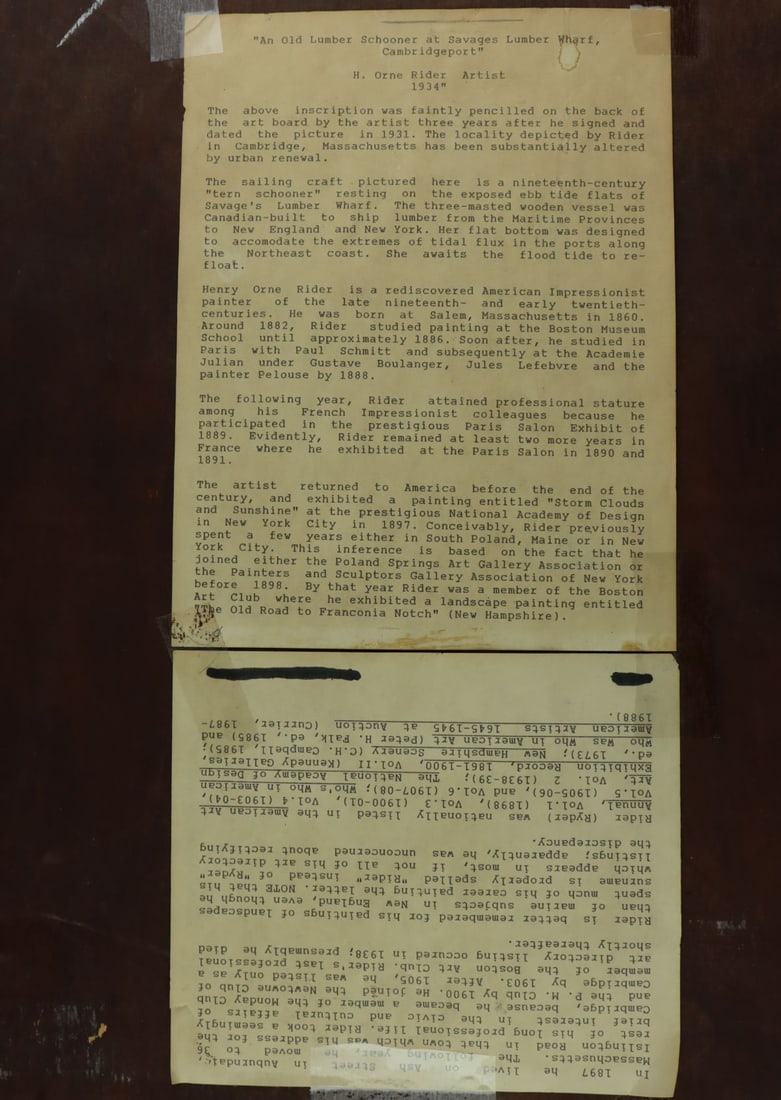 Henry Rider (MA,1860-1943) oil painting antique - 13